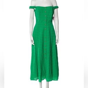 Astr Off-Shoulder Green Maxi Dress